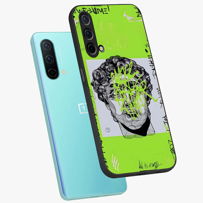 Neo Graffiti Rebellion Glass Case displayed in angled mockup highlighting urban street art design with rebellious aesthetic.