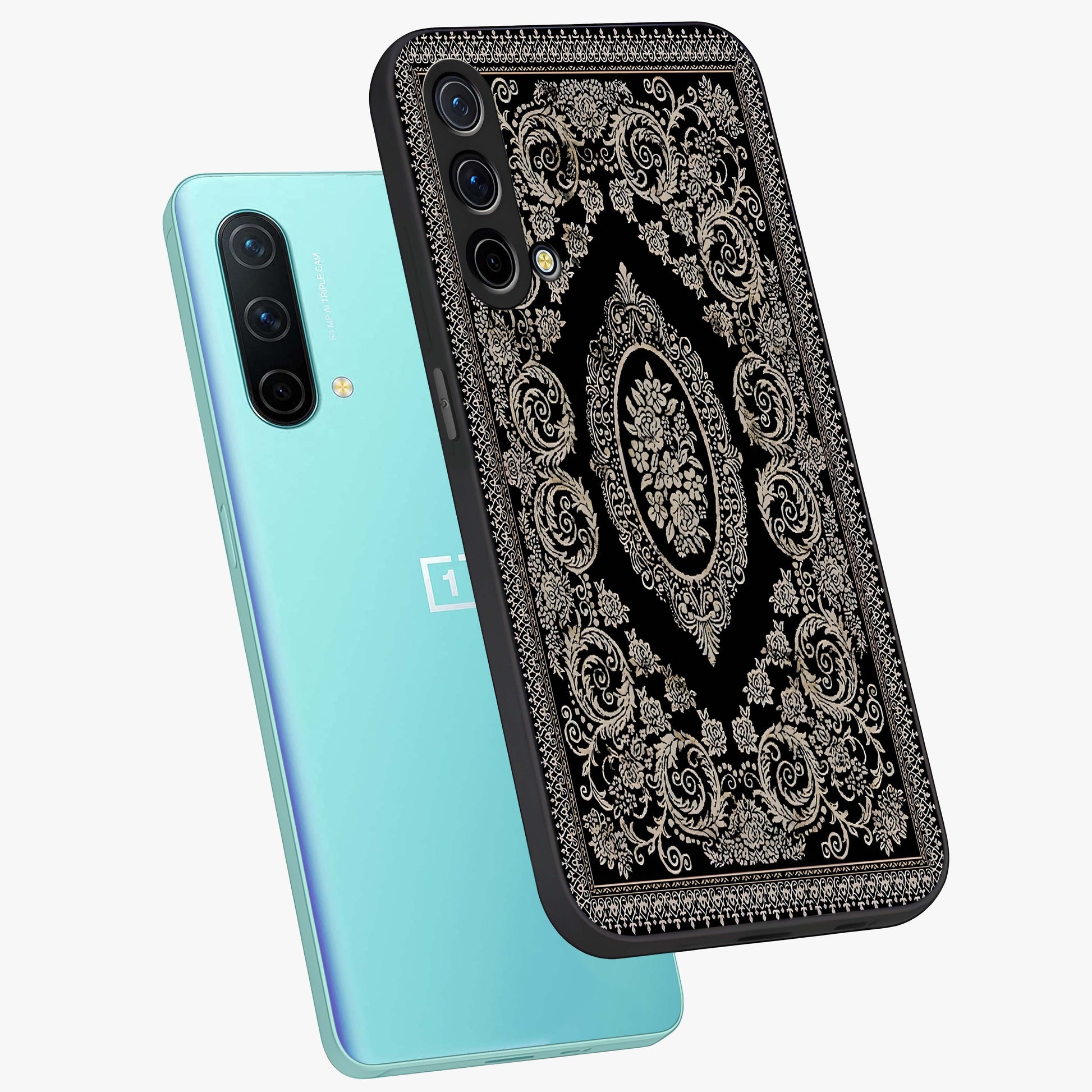 Noir Bloom Elegance Glass Case displayed in angled mockup highlighting refined flower design with stylish noir aesthetic.