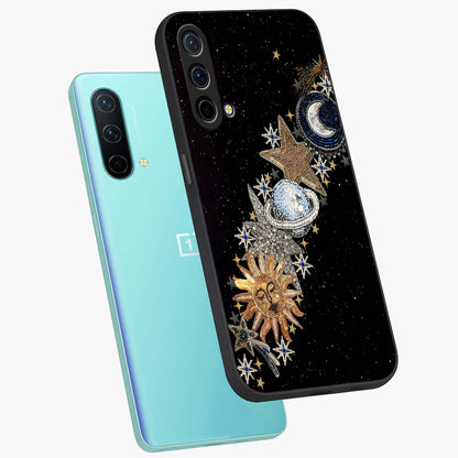 Pearls Universe Object Glass Case displayed in angled mockup highlighting celestial pearl design with dreamy aesthetic.