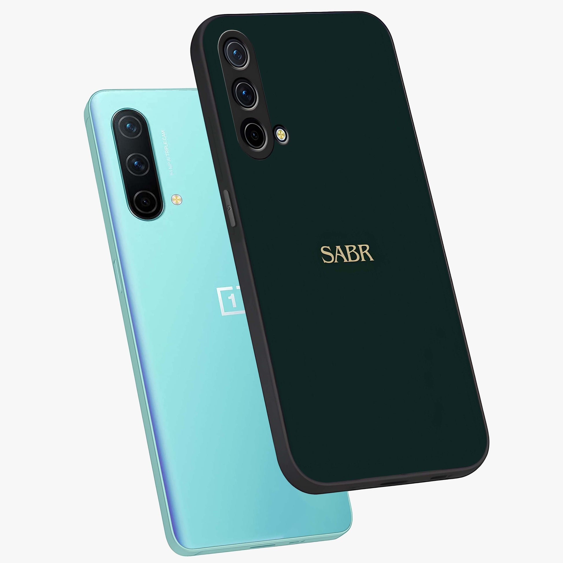 Sabr Minimal Patience Glass Case displayed in angled mockup highlighting simple inspirational design with clean aesthetic style.