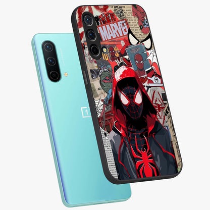 Spider Collage Street Glass Case displayed in angled mockup highlighting dynamic street style collage design with comic aesthetic.
