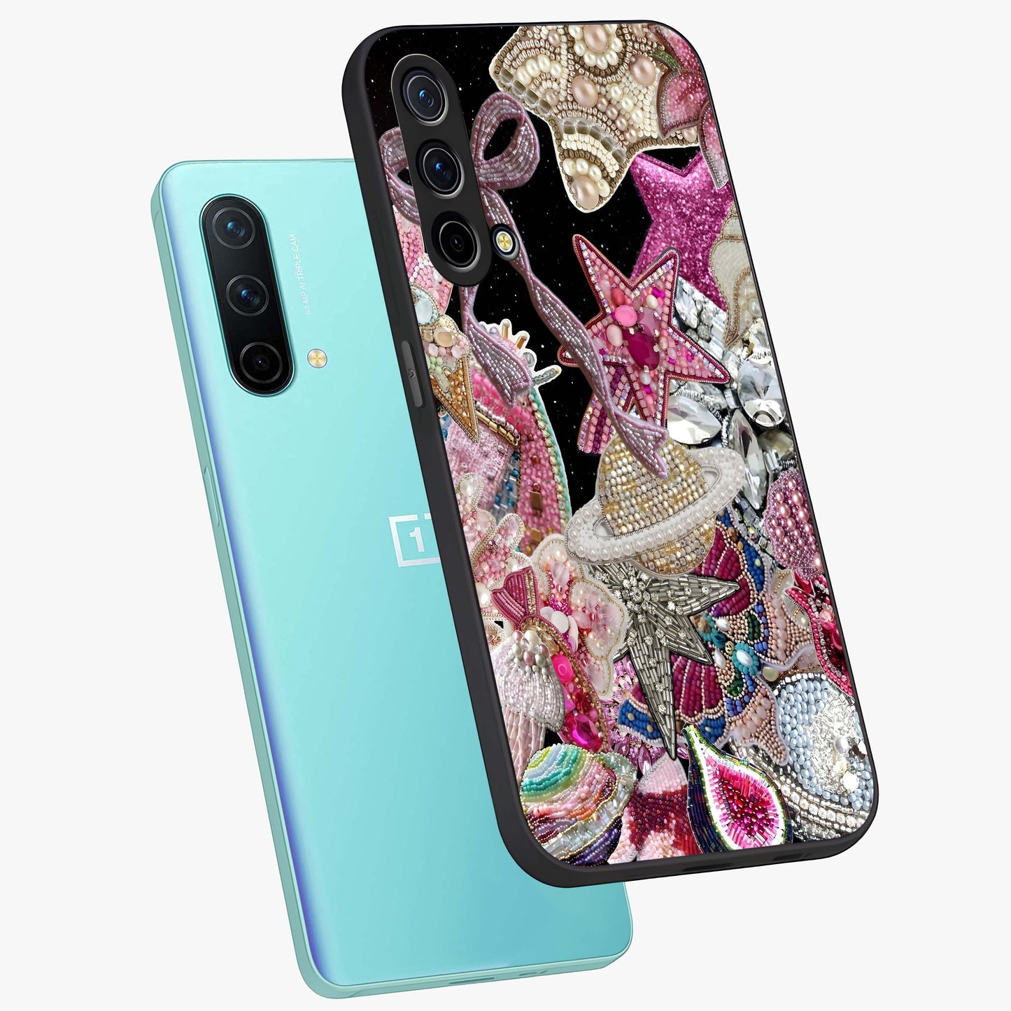 Starlit Jewel Dream Glass Case displayed in angled mockup highlighting glowing celestial jewel design with dreamy aesthetic.