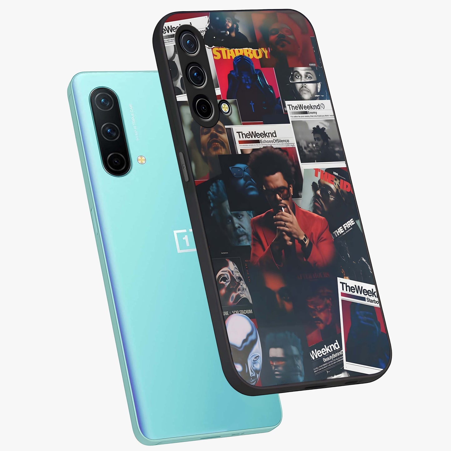 The Weeknd Glass Case displayed in angled mockup highlighting stylish pop culture inspired design with modern aesthetic.