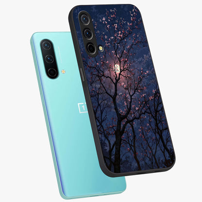 Twilight Sakura Serenade Glass Case displayed in angled mockup highlighting delicate sakura flower design with dreamy aesthetic.