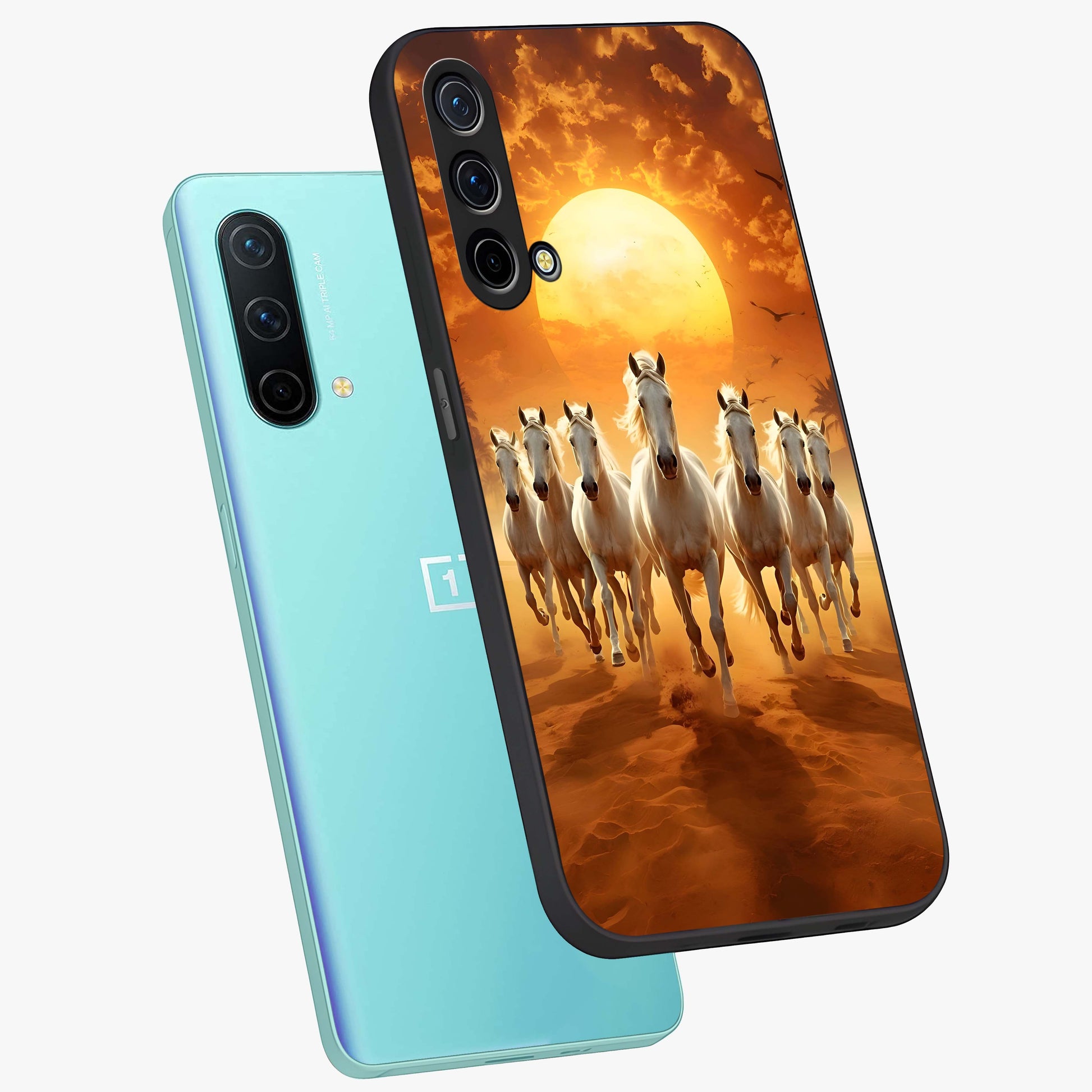 Wild Sunset Majesty Glass Case displayed in angled mockup highlighting vibrant sunset sky design with scenic aesthetic.