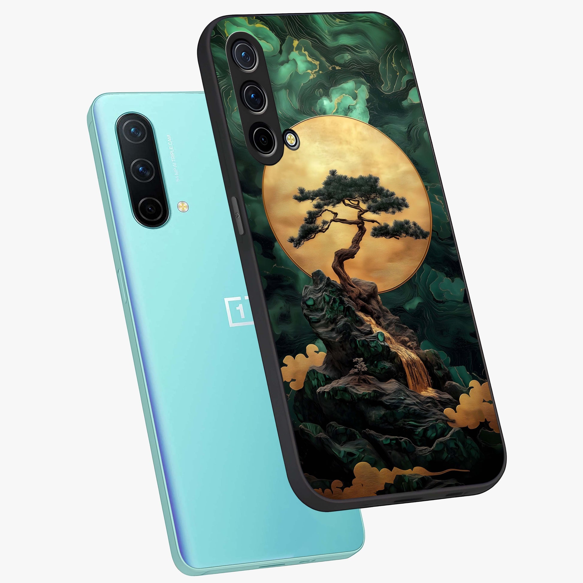 Zen Moon Rise Glass Case displayed in angled mockup highlighting peaceful lunar design with zen aesthetic style.