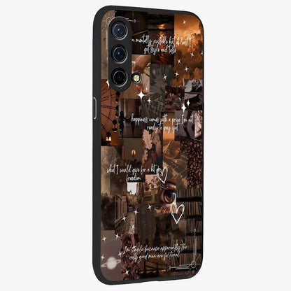 Bittersweet Aesthetic Chaos Glass Case upright view showcasing bold artistic chaos design with modern aesthetic style.