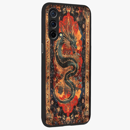 Inferno Dragon Soul Glass Case upright view showcasing intense dragon artwork with fantasy fire theme.