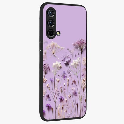 Lavender Blossom Dream Glass Case upright view showcasing delicate lavender blossom artwork with peaceful floral theme.