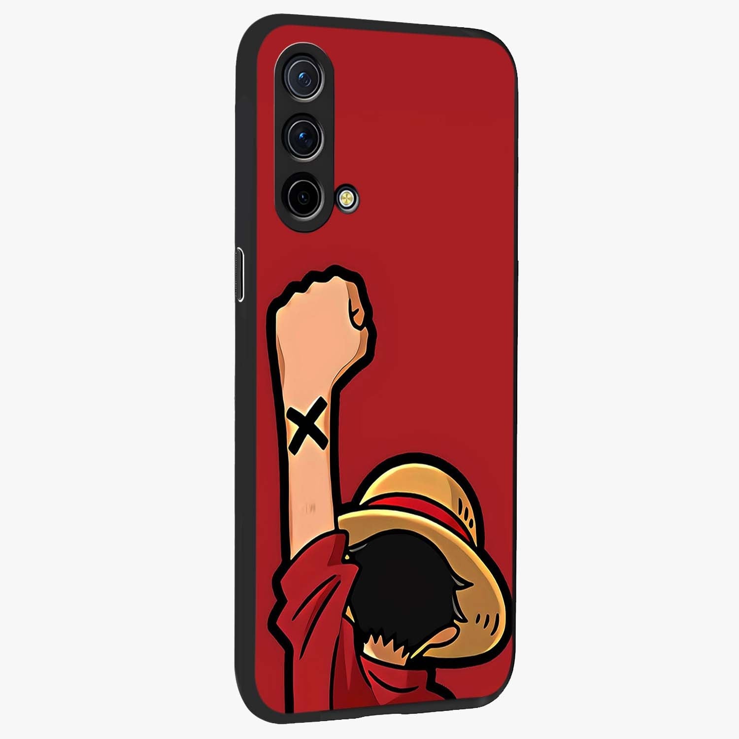 Luffy X Spirit Glass Case upright view showcasing striking anime artwork with adventurous character theme.