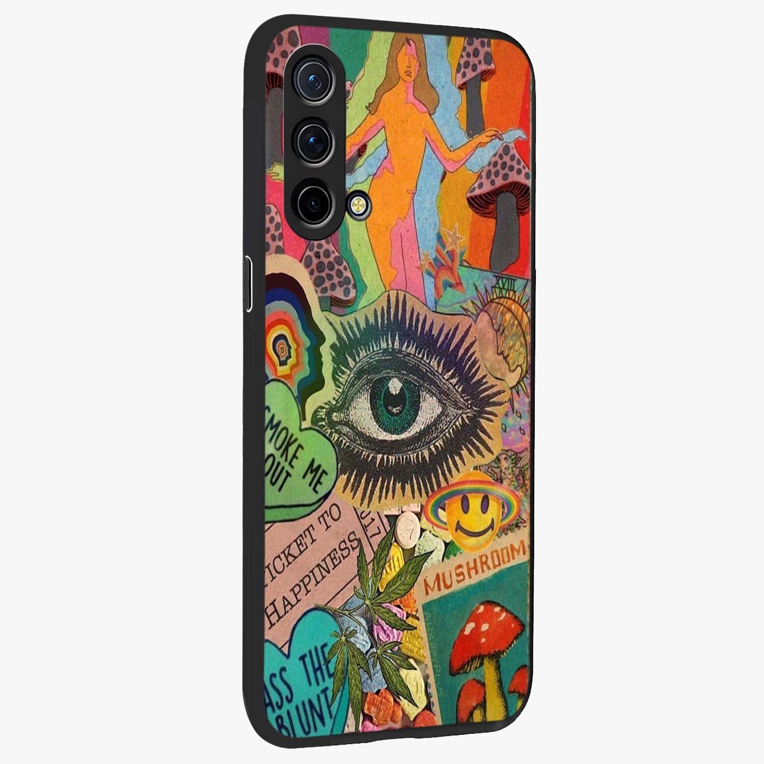 Mystic Eye Wonderland Glass Case upright view showcasing symbolic eye artwork with mysterious fantasy theme.