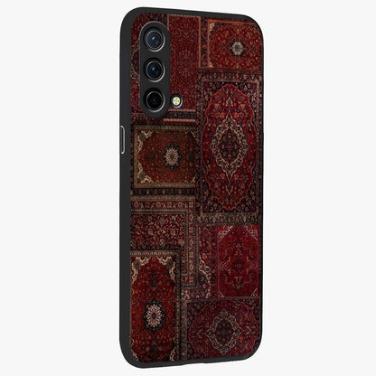 Persian Velvet Tale Glass Case upright view showcasing elegant Persian artwork with classic heritage theme.