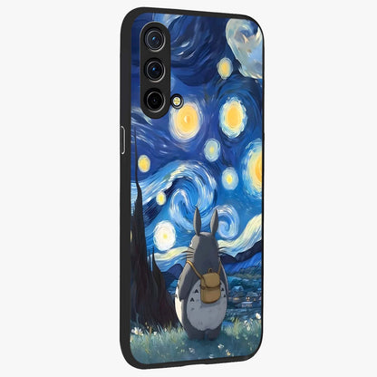Totoro In Van Gogh Art Glass Case upright view showcasing creative character artwork with painterly artistic theme.
