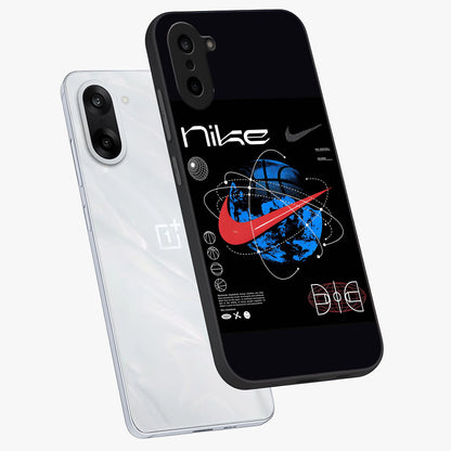 Gravity Sports Fusion Glass Case for 1+Nord CE 5 angled mockup showcasing glossy finish and high energy detailing