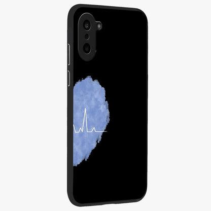 Blue Pulse Bond Glass Case for 1+Nord CE 5 side perspective highlighting sleek edges and modern blue detailing
