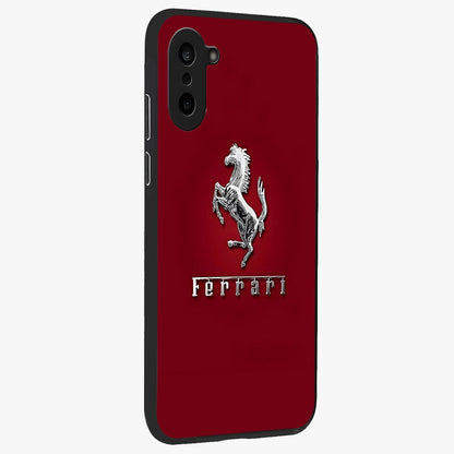 Crimson Stallion Prestige Glass Case for 1+Nord CE 5 side perspective highlighting refined textures and sleek premium build