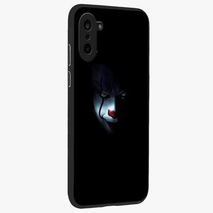 Midnight Madness Smile Glass Case for 1+Nord CE 5 side perspective highlighting expressive textures and sleek edges