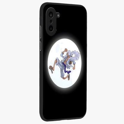 Moonlit Freedom Dance Glass Case for 1+Nord CE 5 side perspective highlighting dynamic detailing and premium edge finish