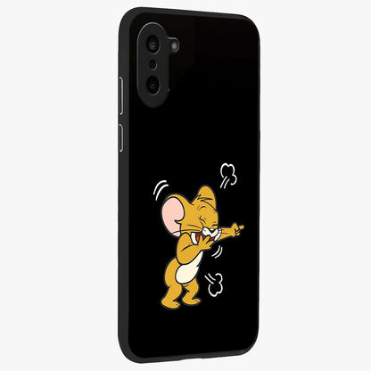 Playful Jerry Vibes Glass Case for 1+Nord CE 5 side perspective highlighting fun illustration textures and smooth build