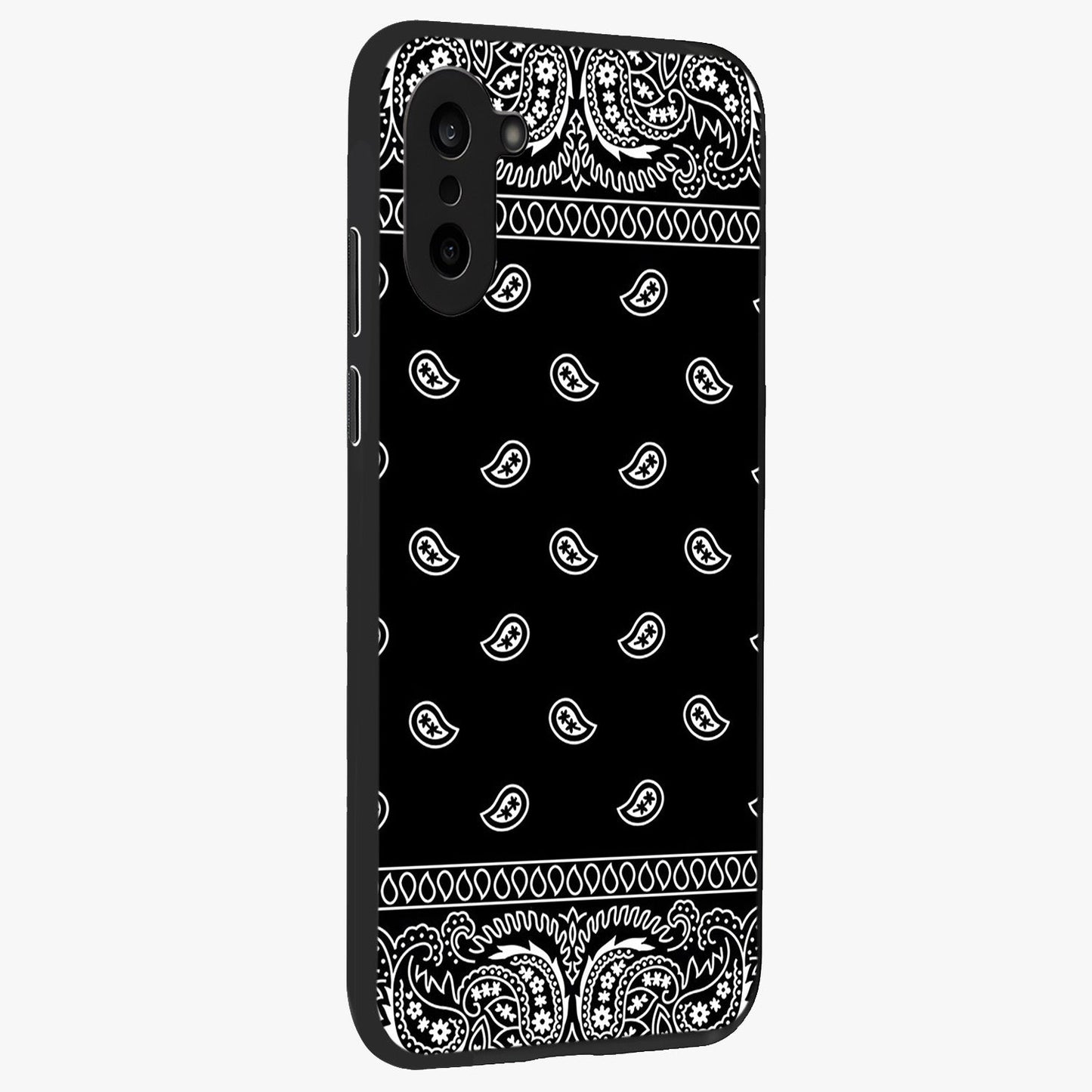 Retro Rebel Threads Glass Case for 1+Nord Ce 5 side perspective highlighting bold detailing and smooth build