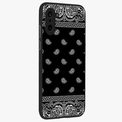 Retro Rebel Threads Glass Case for 1+Nord Ce 5 side perspective highlighting bold detailing and smooth build