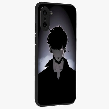 Silent Shadow Awakening Glass Case for 1+Nord CE 5 side perspective highlighting sharp textures and sleek premium build