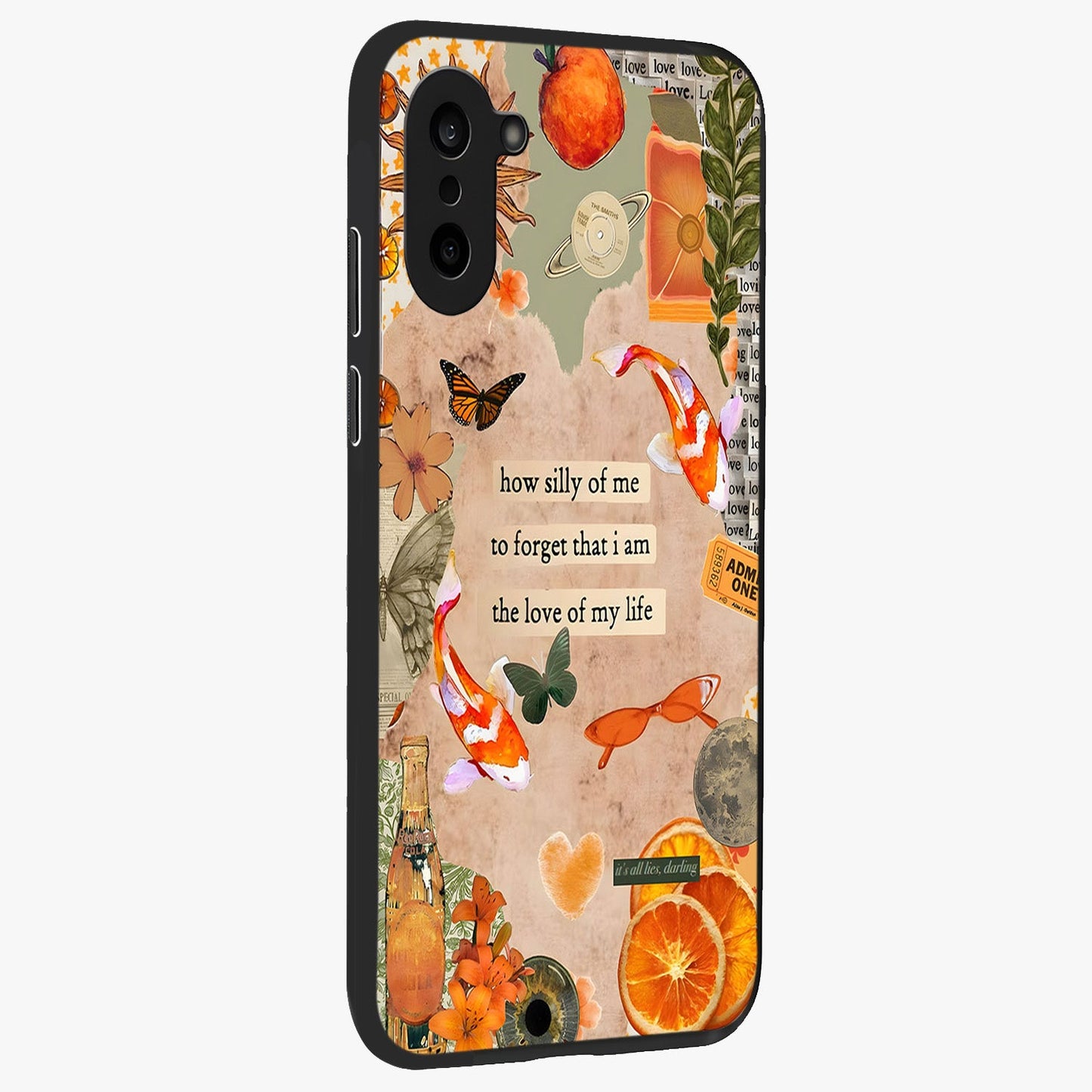 Soft Chaos Aesthetic Glass Case for 1+Nord Ce 5 side perspective highlighting fluid textures and premium edges