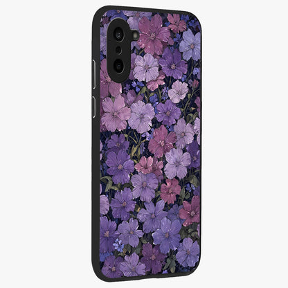 Velvet Bloom Tapestry Glass Case for 1+Nord CE 5 side perspective highlighting intricate bloom textures and premium edges