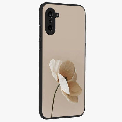 Whispering Petals Glass Case for 1+Nord CE 5 side perspective highlighting delicate petal textures and smooth build