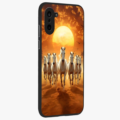 Wild Sunset Majesty Glass Case for 1+Nord CE 5 side perspective highlighting vibrant horizon textures and sleek premium build