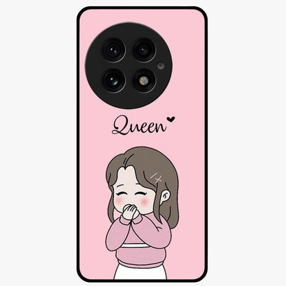 Blushing Love Moment Custom Name Glass Case for OnePlus 13 |1+13