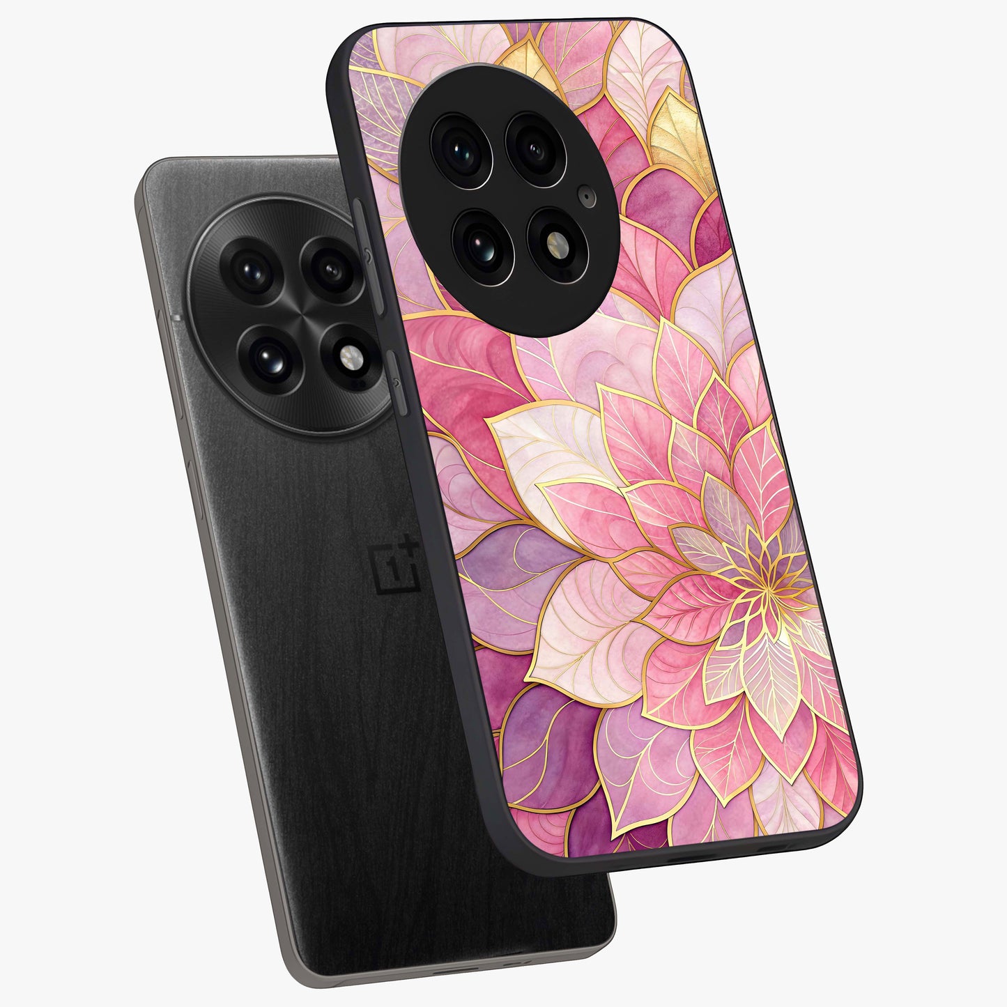 Blush Luxe Bloom Glass Case for OnePlus 13 |1+13