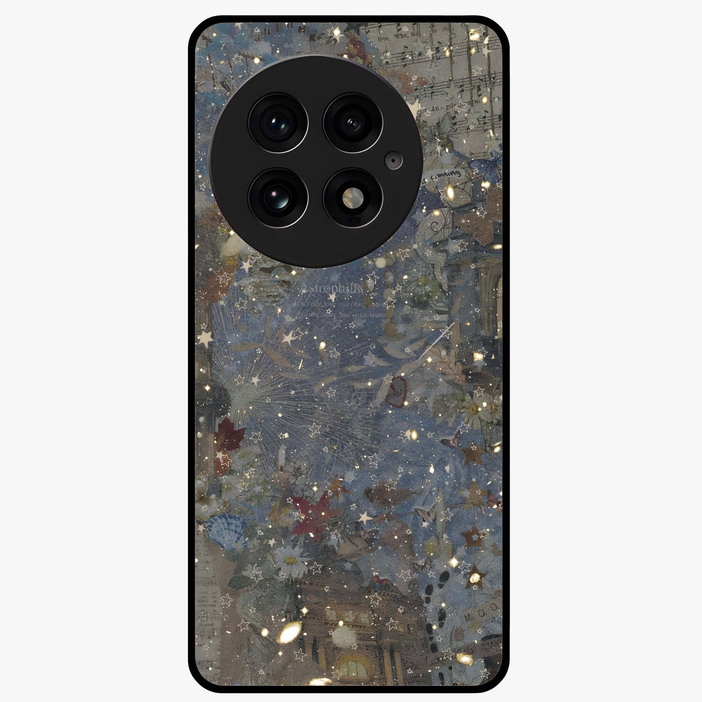 Aesthetic Astrolophia Glass Case for 1+13 front view featuring celestial astrology inspired artwork