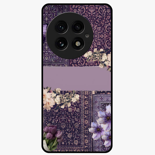 Antique Floral Whisper Glass Case for 1+13 vintage front view featuring soft antique floral artwork