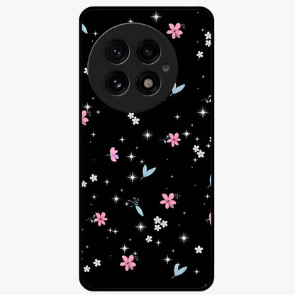 Black Aesthetic Wallpapers Glass Case for 1+13 bold front view featuring dark minimalist aesthetic artwork
