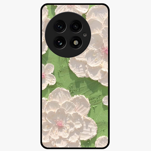 Blossom Meadow Dreams Glass Case for 1+13 dreamy front view featuring soft meadow floral artwork