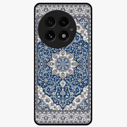 Blue Palace Dream Glass Case for 1+13 royal front view featuring palace inspired artwork in deep blue tones