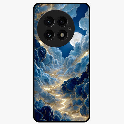 Celestial Cloud Path Glass Case for 1+13 serene front view featuring dreamy cloud pathway artwork