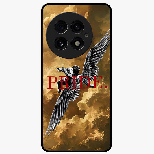 Celestial Fallen Pride Glass Case for 1+13 bold front view featuring dramatic cosmic artwork with dark celestial tones
