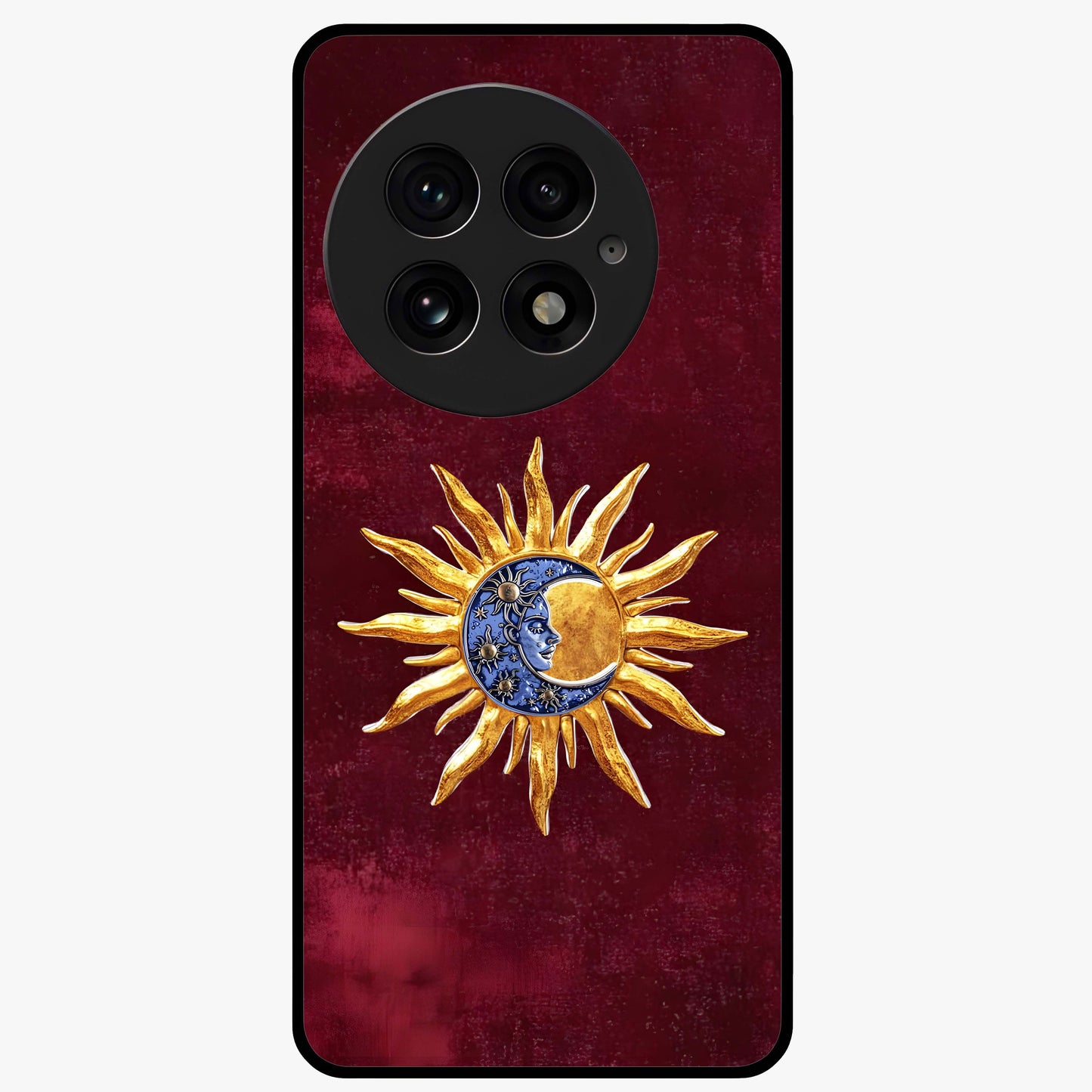 Celestial Unity Charm Glass Case for 1+13 symbolic front view featuring harmonious celestial artwork