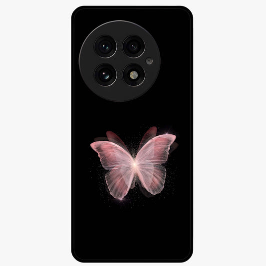 Celestial Wings Butterfly Glass Case for 1+13 elegant front view featuring butterfly artwork with cosmic accents