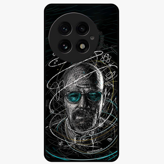 Chaotic Mind Genius Glass Case for 1+13 bold front view featuring expressive abstract typography artwork