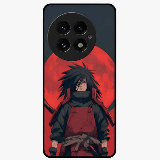 Crimson Moon Warlord Glass Case for 1+13 dramatic front view featuring warrior themed artwork under crimson moonlight
