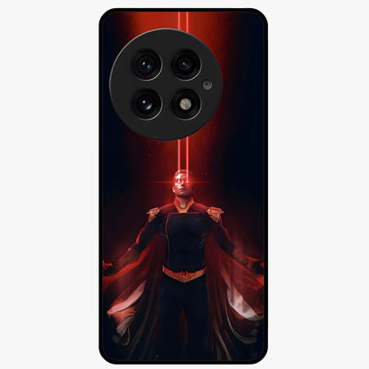 Crimson Vision Ascension Glass Case for 1+13 bold front view featuring visionary crimson themed artwork