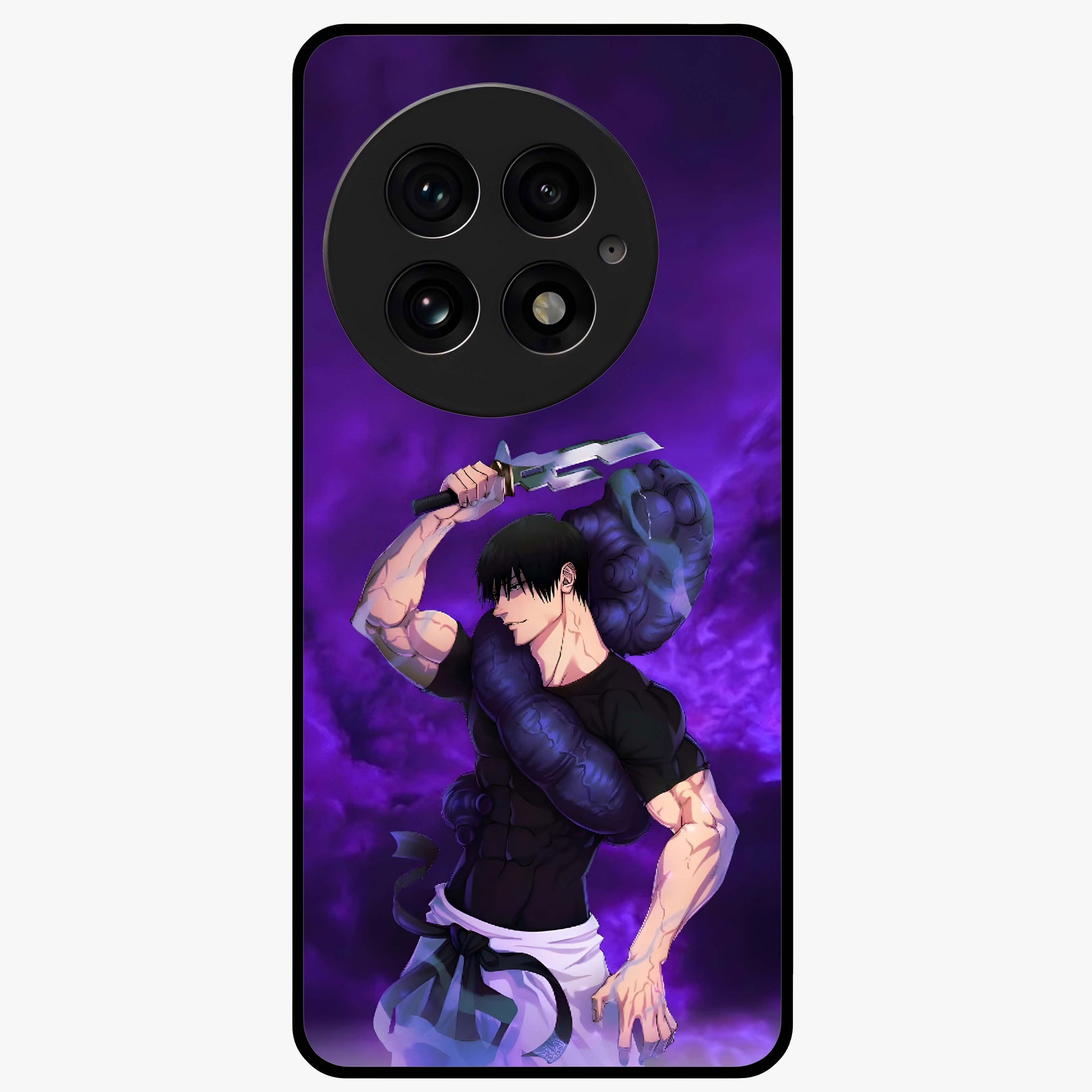 Cursed Strength Ascension Glass Case for 1+13 powerful front view featuring dark ascension themed artwork