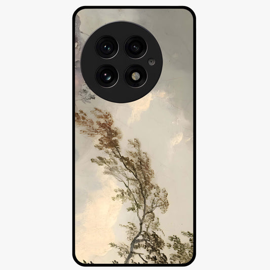 Dreamlike Wind Field Glass Case for 1+13 serene front view featuring flowing meadow artwork with soft wind inspired tones