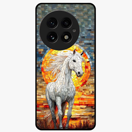 Elected Horse Glass Case for 1+13 bold front view featuring powerful horse illustration artwork