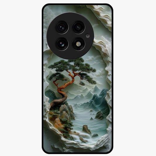 Eternal Nature Spirit Glass Case for 1+13 serene front view featuring earthy nature inspired artwork