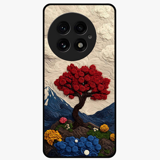 Eternal Nature Tapestry Glass Case for 1+13 elegant front view featuring intricate nature tapestry artwork