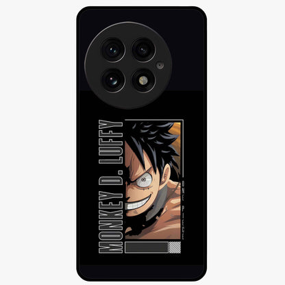 Fearless Pirate Smile Glass Case for 1+13 edgy front view featuring pirate inspired artwork with bold expression